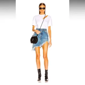 R13 Asymmetrical Distressed Denim Skirt!