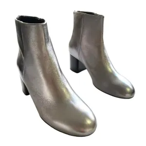 Rag &amp; Bone $525 Drea Gunmetal Leather Ankle Boot Size 38 US 8 NEW