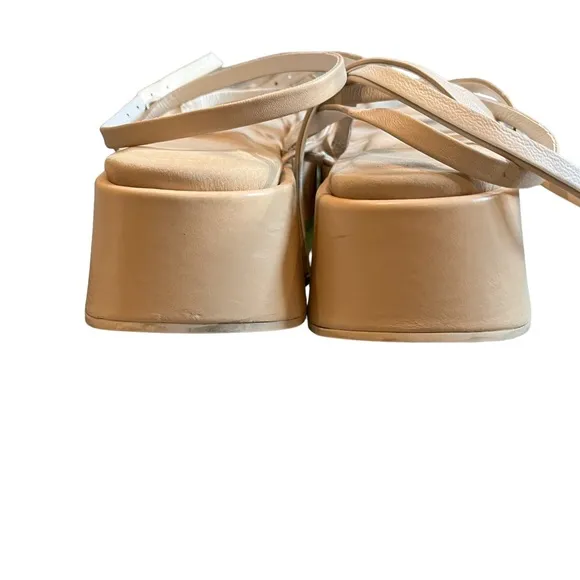 RAG &amp; BONE Logan Strappy Leather Flatform Sandal, Macadamia