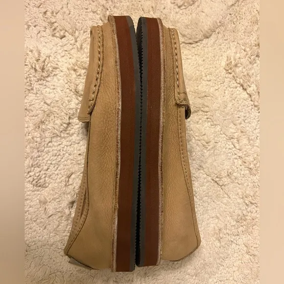 Rainbow Leather Comfort Classics Leather Slip On Loafers in Tan  7 NWOT