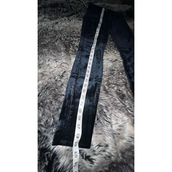 RARE 7 ALL MANKIND womens VELVET JEANS The Skinny Velvet Twilight' Size 26