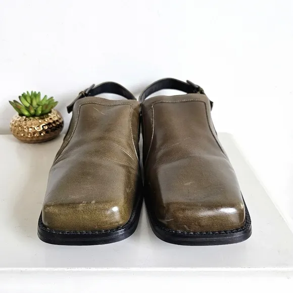 Rare Giorgio Brutini Private Collection Men's 12M Square Toe Slingback Sandals