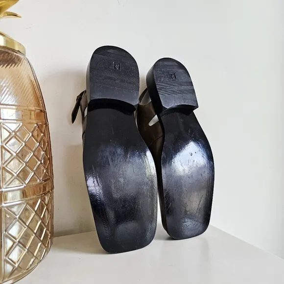 Rare Giorgio Brutini Private Collection Men's 12M Square Toe Slingback Sandals