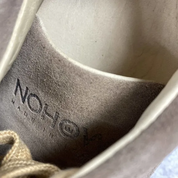 Rare NoHow Suede Sneakers in Light Taupe Camel Size 41 Intl Distressed Trainers