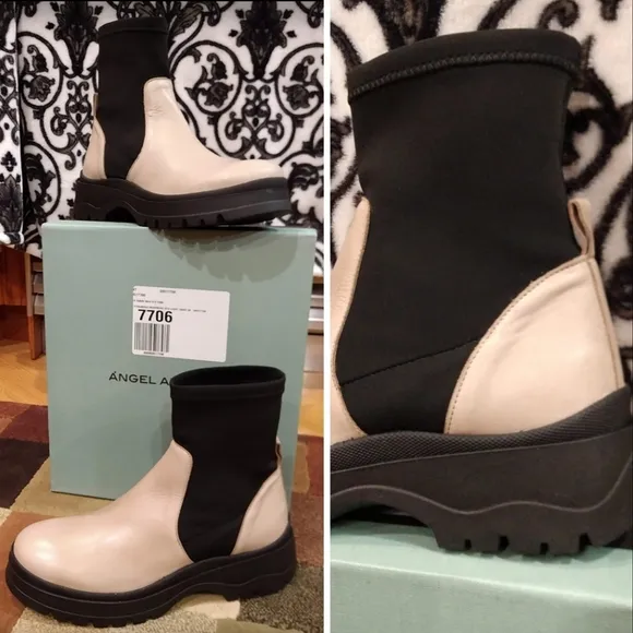 RARE*ANTHRO ÁNGEL ALARCÓN Alder Neo Strobe Full Grain Leather Chelsea Boots $298