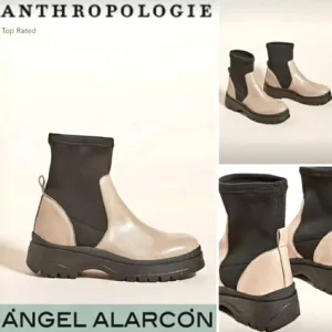 RARE*ANTHRO ÁNGEL ALARCÓN Alder Neo Strobe Full Grain Leather Chelsea Boots $298