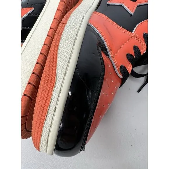 Reason Shooting Star High Top Orange Patent Leather Men’s Size 10