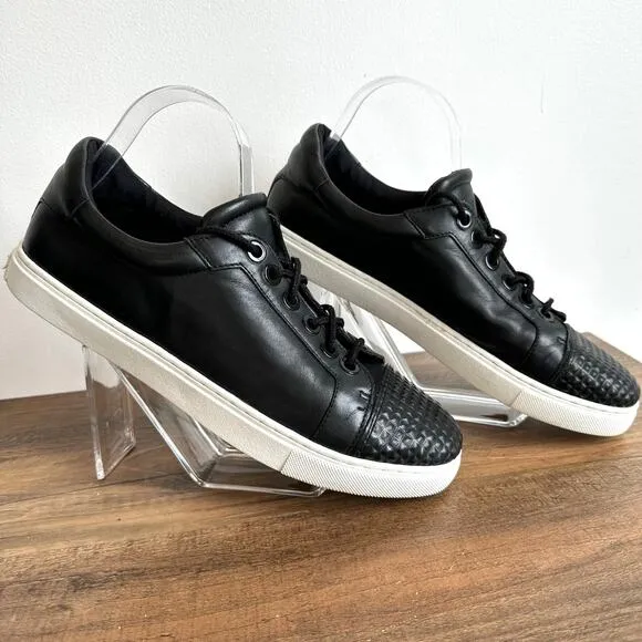 Rebecca Minkoff Black Leather Lace Up Low Top Versatile Sneakers Women's 10