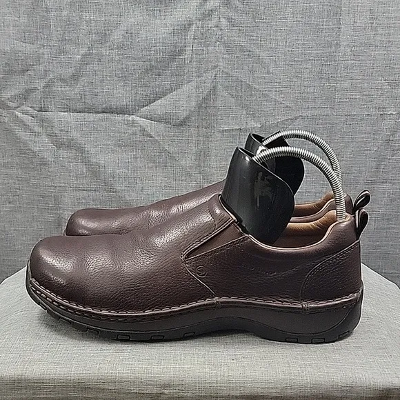 Red Wing 6702 Brown Leather Safety Shoes Loafers Slip-On men's SZ 14D Wide Width