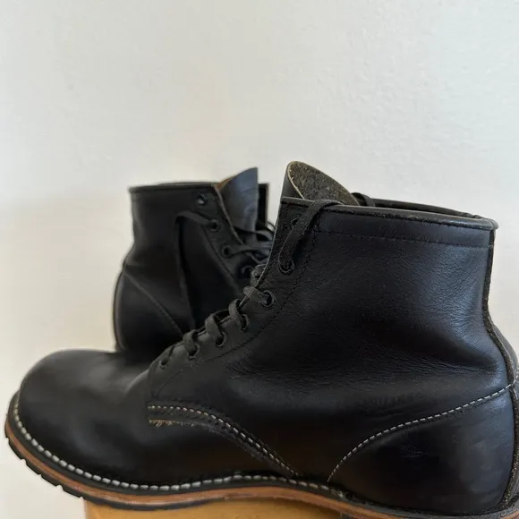 Red Wing Black Leather Heritage Boots