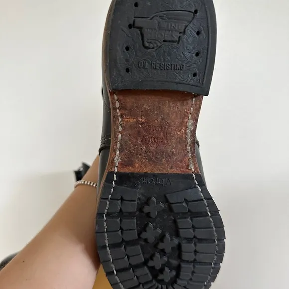 Red Wing Black Leather Heritage Boots