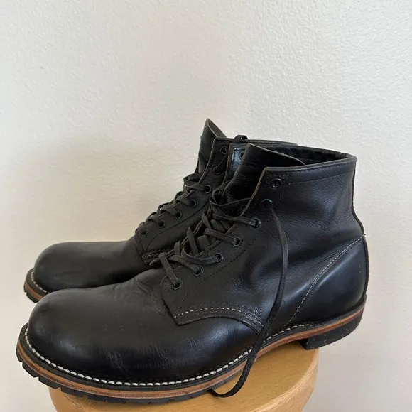 Red Wing Black Leather Heritage Boots