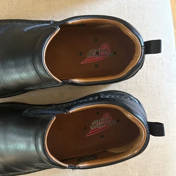 Red Wing Men’s Leather Slip On Loafers Black Size 11.5
