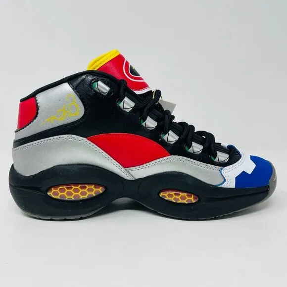 Reebok Power Rangers x Question Mid Big Kids Size 7 Allen Iverson Sneakers Shoe
