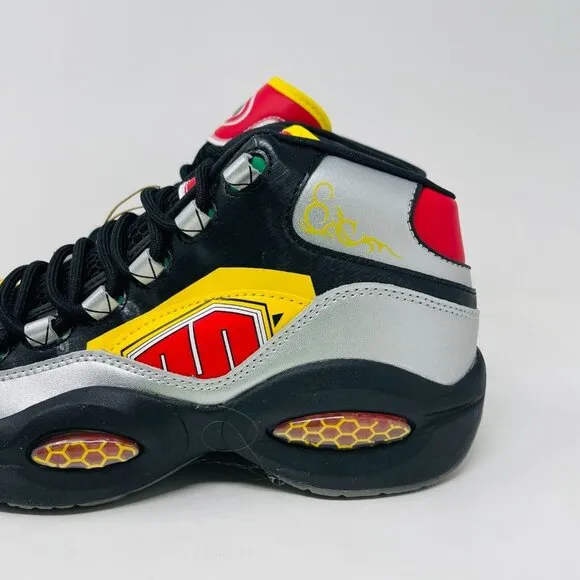 Reebok Power Rangers x Question Mid Big Kids Size 7 Allen Iverson Sneakers Shoe