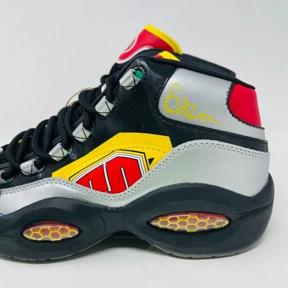 Reebok Power Rangers x Question Mid Big Kids Size 7 Allen Iverson Sneakers Shoe