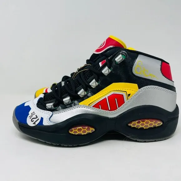 Reebok Power Rangers x Question Mid Big Kids Size 7 Allen Iverson Sneakers Shoe