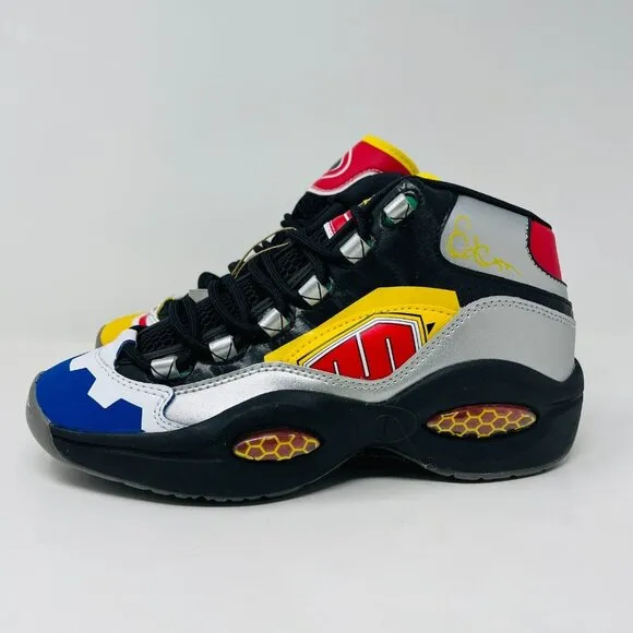 Reebok Power Rangers x Question Mid Big Kids Size 7 Allen Iverson Sneakers Shoe