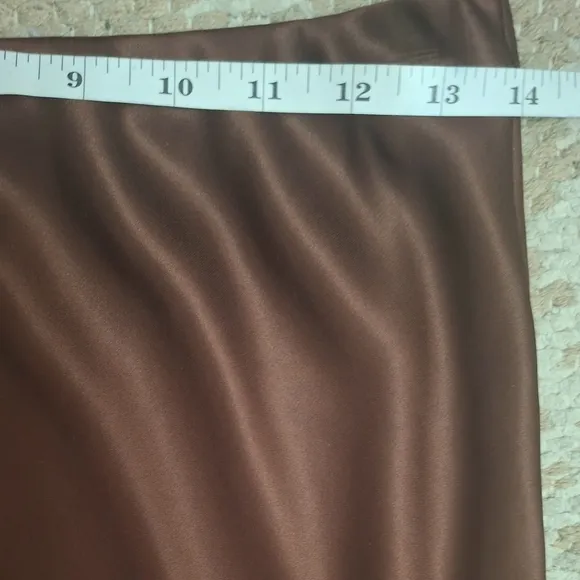 Reformation Silk Midi Brown Skirt Sz 2