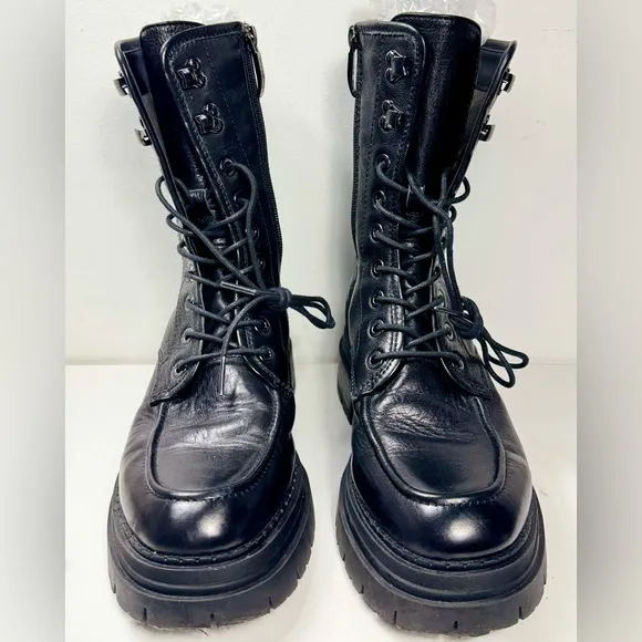 REGARDE LE CIEL Combat Boots with Chunky Sole