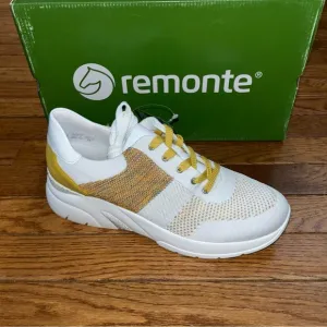 Remonte by Rieker Desi 03 Comfort Sneakers D4103 White &amp; Yellow Women’s EU 40