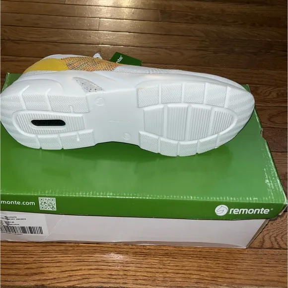 Remonte by Rieker Desi 03 Comfort Sneakers D4103 White &amp; Yellow Women’s EU 40