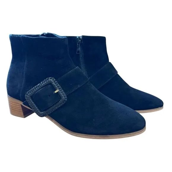 Revolve Jack Rogers Izzie Suede Leather Buckle Chelsea  Ankle Boots NWOT