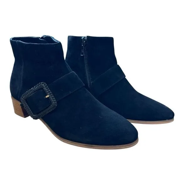 Revolve Jack Rogers Izzie Suede Leather Buckle Chelsea  Ankle Boots NWOT