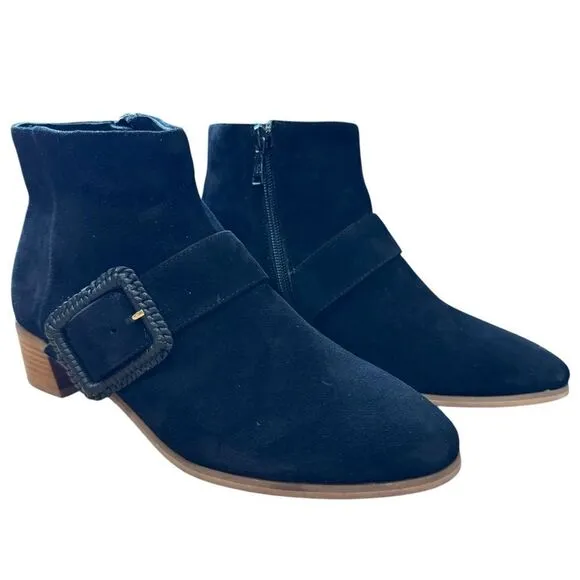 Revolve Jack Rogers Izzie Suede Leather Buckle Chelsea  Ankle Boots NWOT