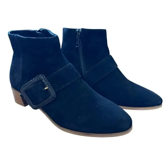 Revolve Jack Rogers Izzie Suede Leather Buckle Chelsea  Ankle Boots NWOT
