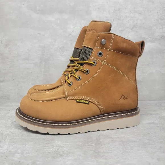 Ridgecut Women's Work Boots Size 7 Soft Moc Toe Contractor Leather YWF-2204
