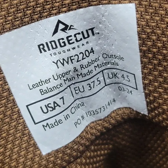 Ridgecut Women's Work Boots Size 7 Soft Moc Toe Contractor Leather YWF-2204