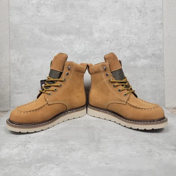 Ridgecut Women's Work Boots Size 7 Soft Moc Toe Contractor Leather YWF-2204