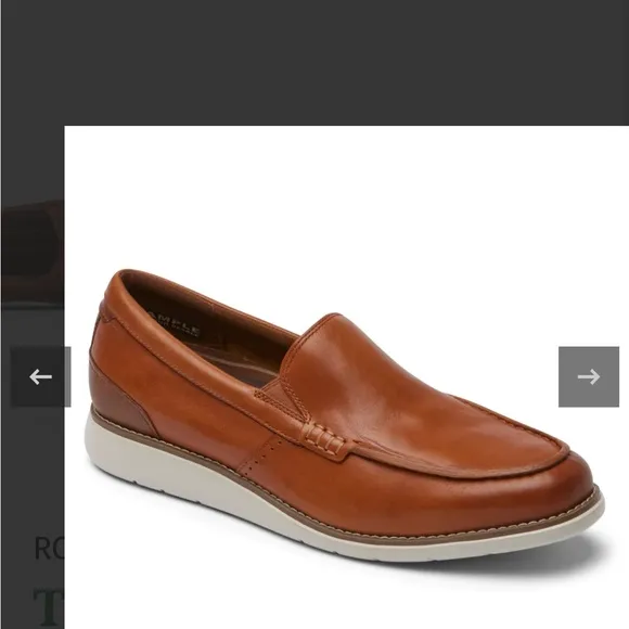 Rockport loafers Total Motion Craft Venetian Cognac SZ 9.5 NWOT Brand New