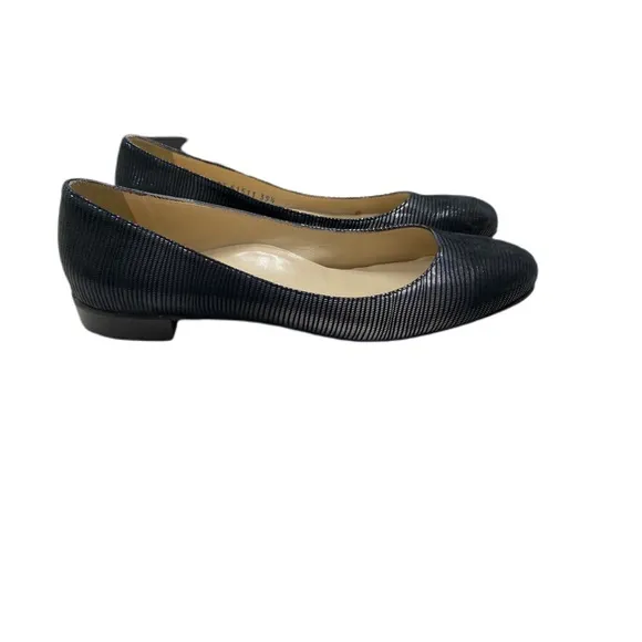 Ron white black leather loafers made in Italy size 39.5
