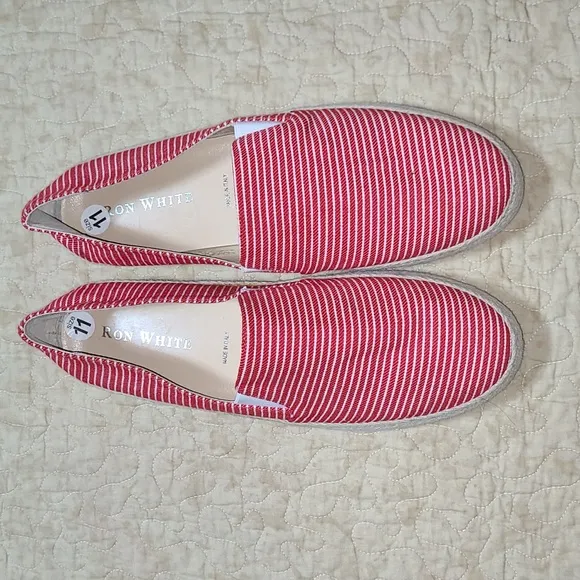 Ron White Delilah Slip-On Espadrilles, Striped Shoes Size 42 Women's