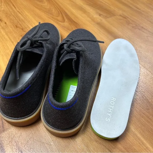 Rothy's Black and Brown Sneakers Minimalist Design