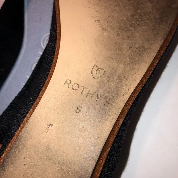 Rothy’s Charcoal Wooo The Point Flat Ballerina Ballet Flats Shoes sz 8
