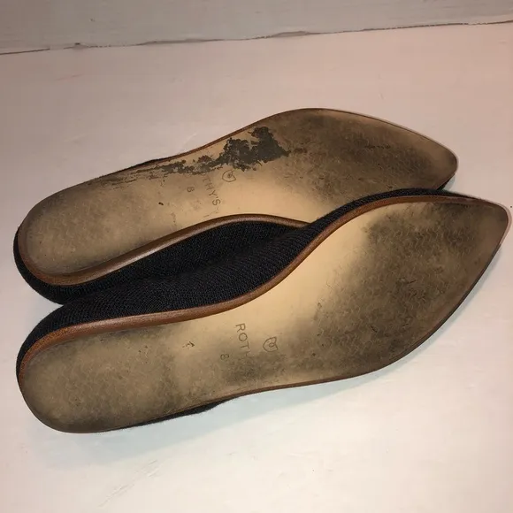 Rothy’s Charcoal Wooo The Point Flat Ballerina Ballet Flats Shoes sz 8