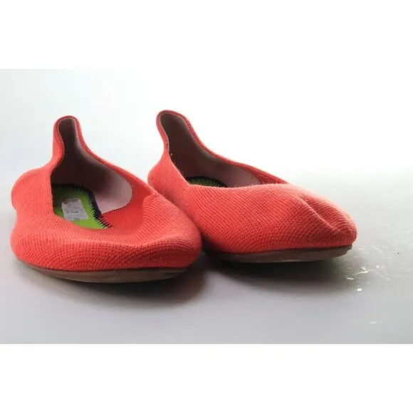 Rothy's Round Toe Ballet Flats Loafers Women's Red Slip On Rothys 11.5 NO INSOLE