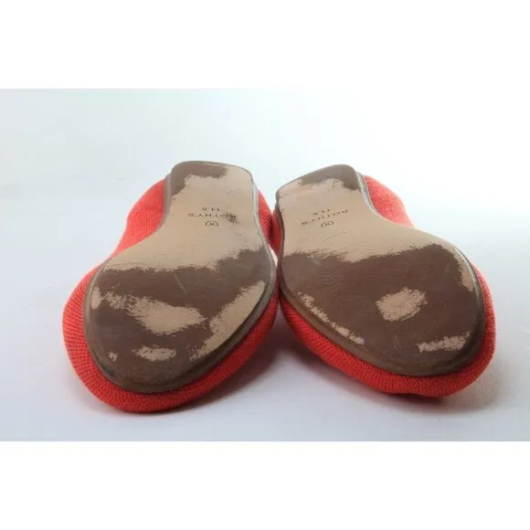Rothy's Round Toe Ballet Flats Loafers Women's Red Slip On Rothys 11.5 NO INSOLE