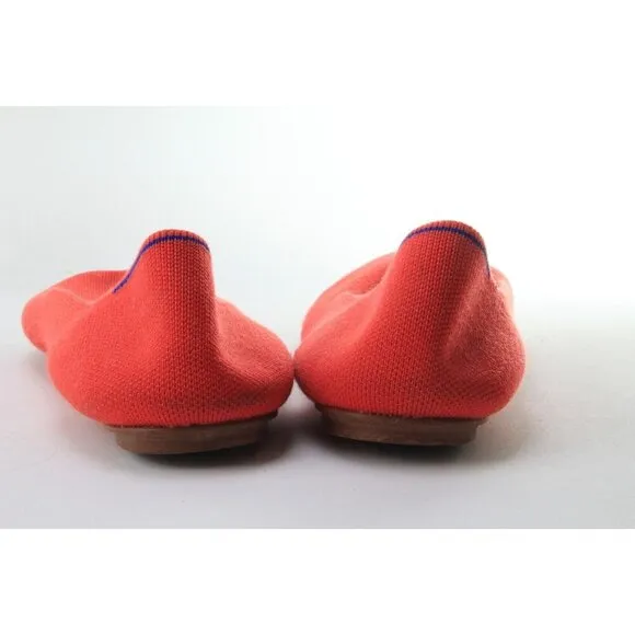 Rothy's Round Toe Ballet Flats Loafers Women's Red Slip On Rothys 11.5 NO INSOLE