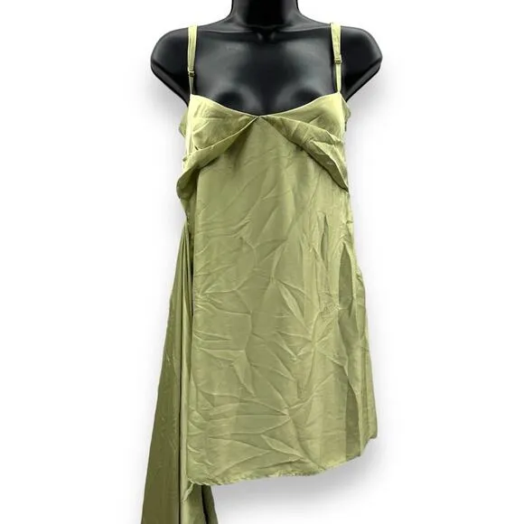 RTR Baobab Selma Grape Green Sleeveless Sarong Wrap Midi Dress‎ Sz XS