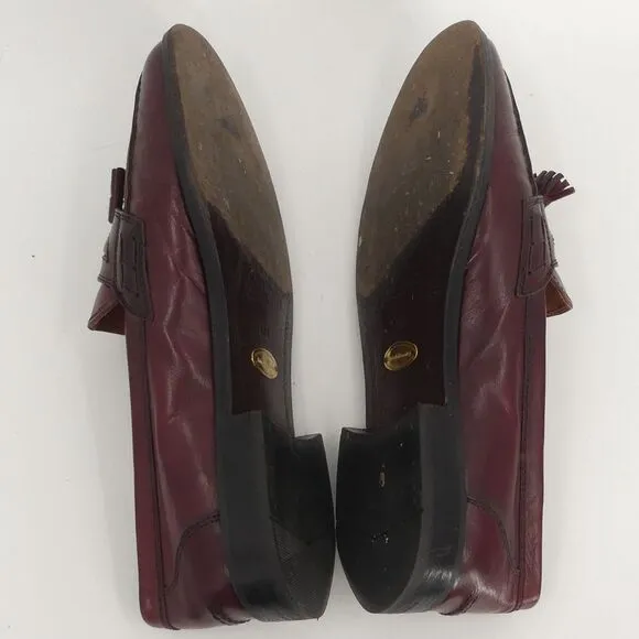 Russell‎ and Bromley Tassel Loafers Brown Leather Made in Italy Men's 42.5 9