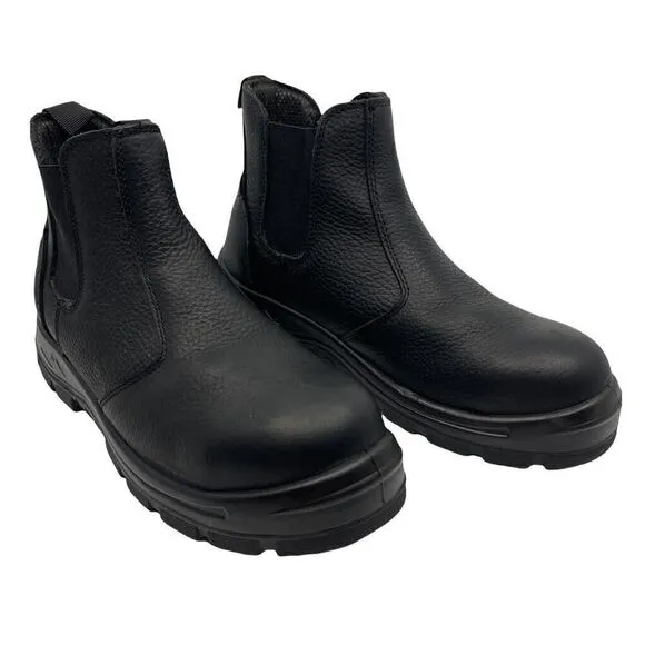 S Fellas By Genuine Grip Men's Hercules Work Safety Boots Black Leather 10.5