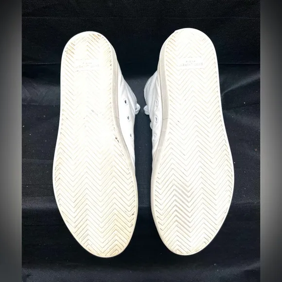 Saint Laurent White Distressed Leather High Tops