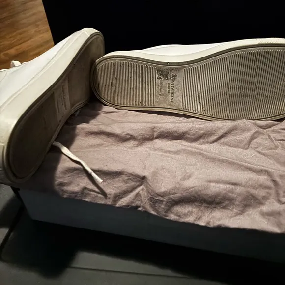 Saint Laurent White Minimalist Sneakers