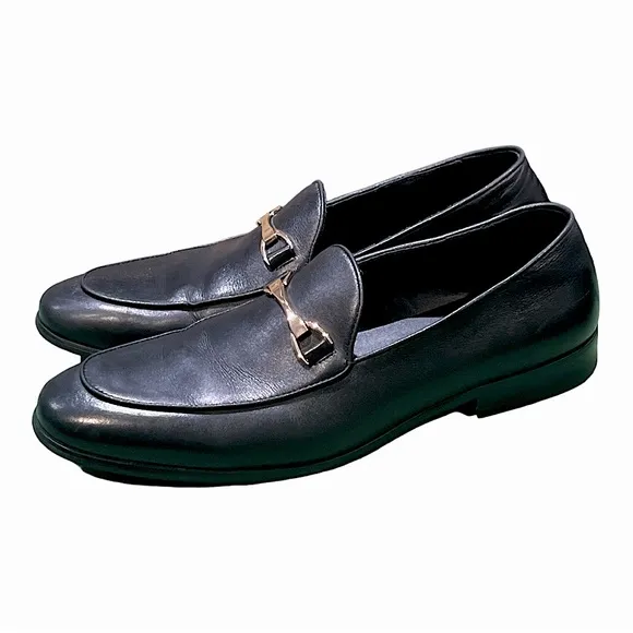 Saks Fifth Avenue Black Dunham Loafers Size 10.5.