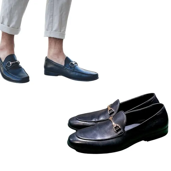 Saks Fifth Avenue Black Dunham Loafers Size 10.5.