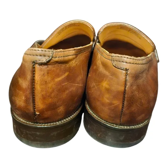SAKS FIFTH AVENUE Trevor Brown Leather Loafers - Size 9 1/2